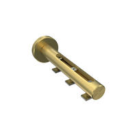 TRÄGER FÜR INNENLAUFSTANGEN 20 mm Ø, Siteno Langloch 1 bis 3-läufig, Messing-Optik - Messingfarben, Metall (13/4/4cm) - INTERDECO