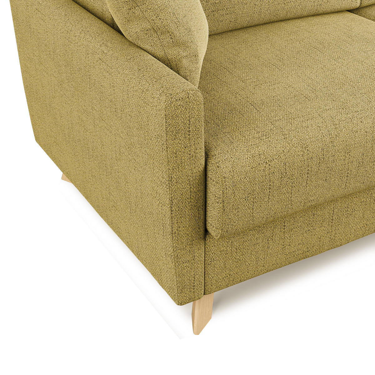 SCHLAFSOFA Edgar - Gelb, Textil (160/94/97cm) - Divani.store