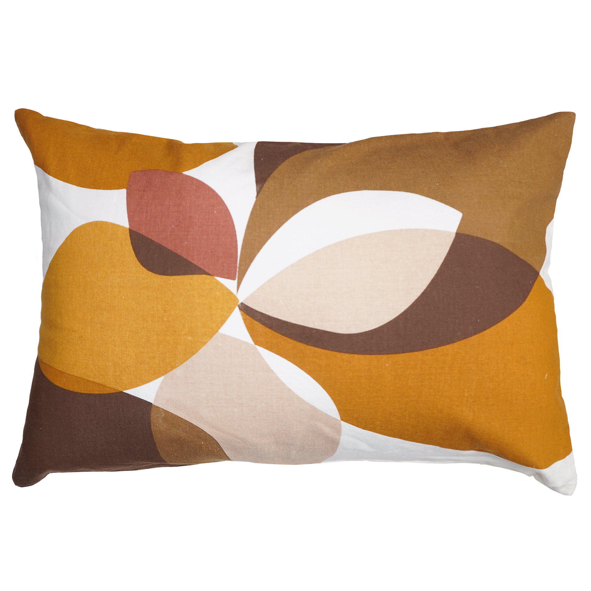 DEKOKISSEN mit Druck und Reißverschluss Mouna 40/60 cm - Orange, Naturmaterialien (60/40cm) - Douceur d´intérieur