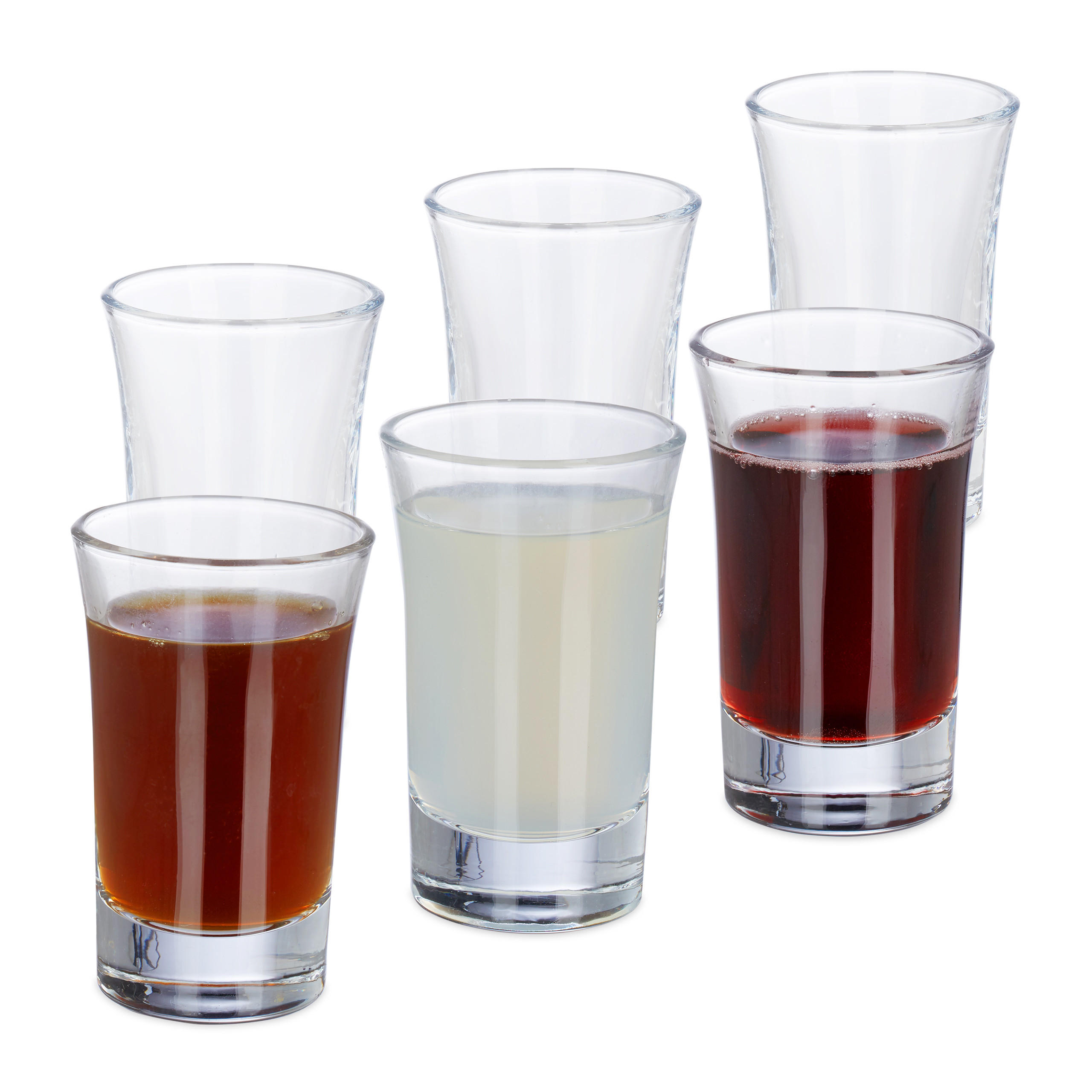 Relaxdays PANÁKY Transparentní 6ks-sada 4 cl