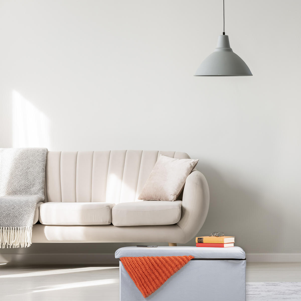 SITZBANK - Grau, Holzwerkstoff/Textil (77/38/39cm) - Relaxdays