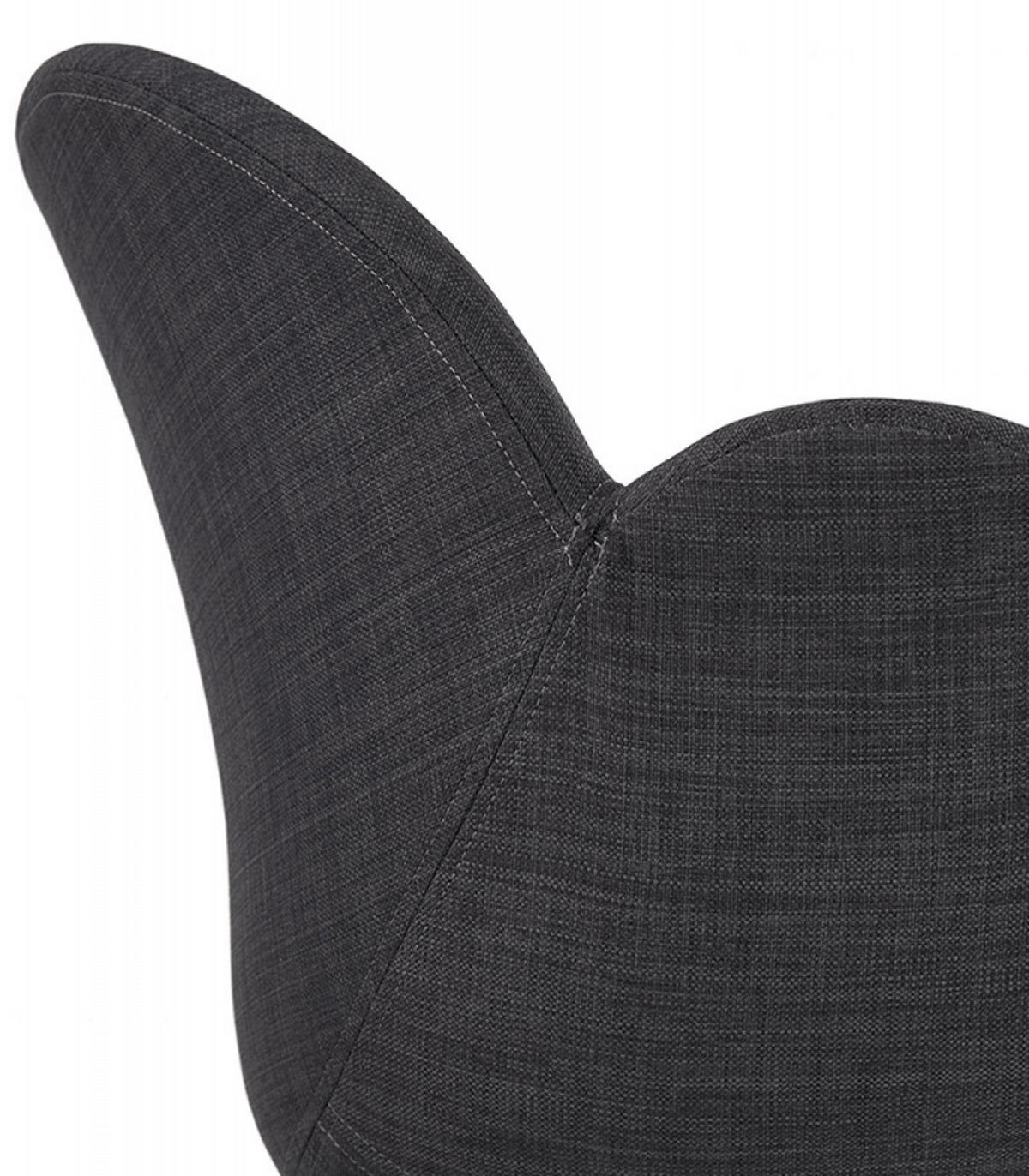 DESIGNERSTUHL JUMBO Stoffschale mit Armlehnen und Kufengestell Chrom, Anthrazit 59x58x87 cm - Chromfarben/Anthrazit, Textil/Metall (59/87/58cm) - KADIMA DESIGN