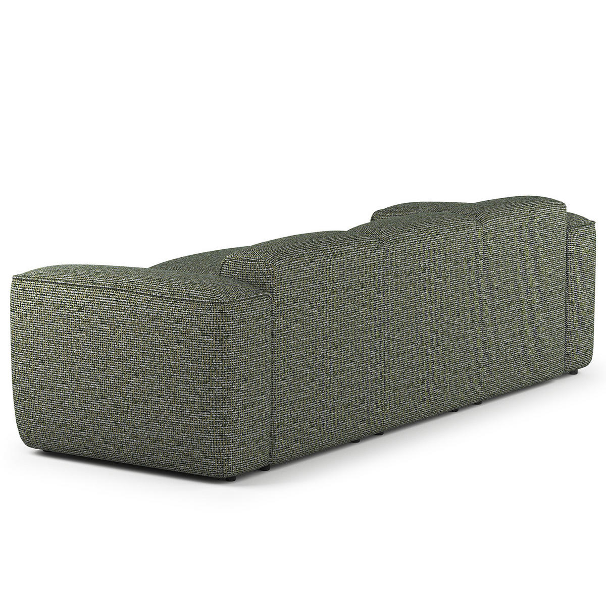 3-SITZER ECKSOFA mit Longchair - Schwarz/Grün, Kunststoff/Textil (251/173cm) - home24