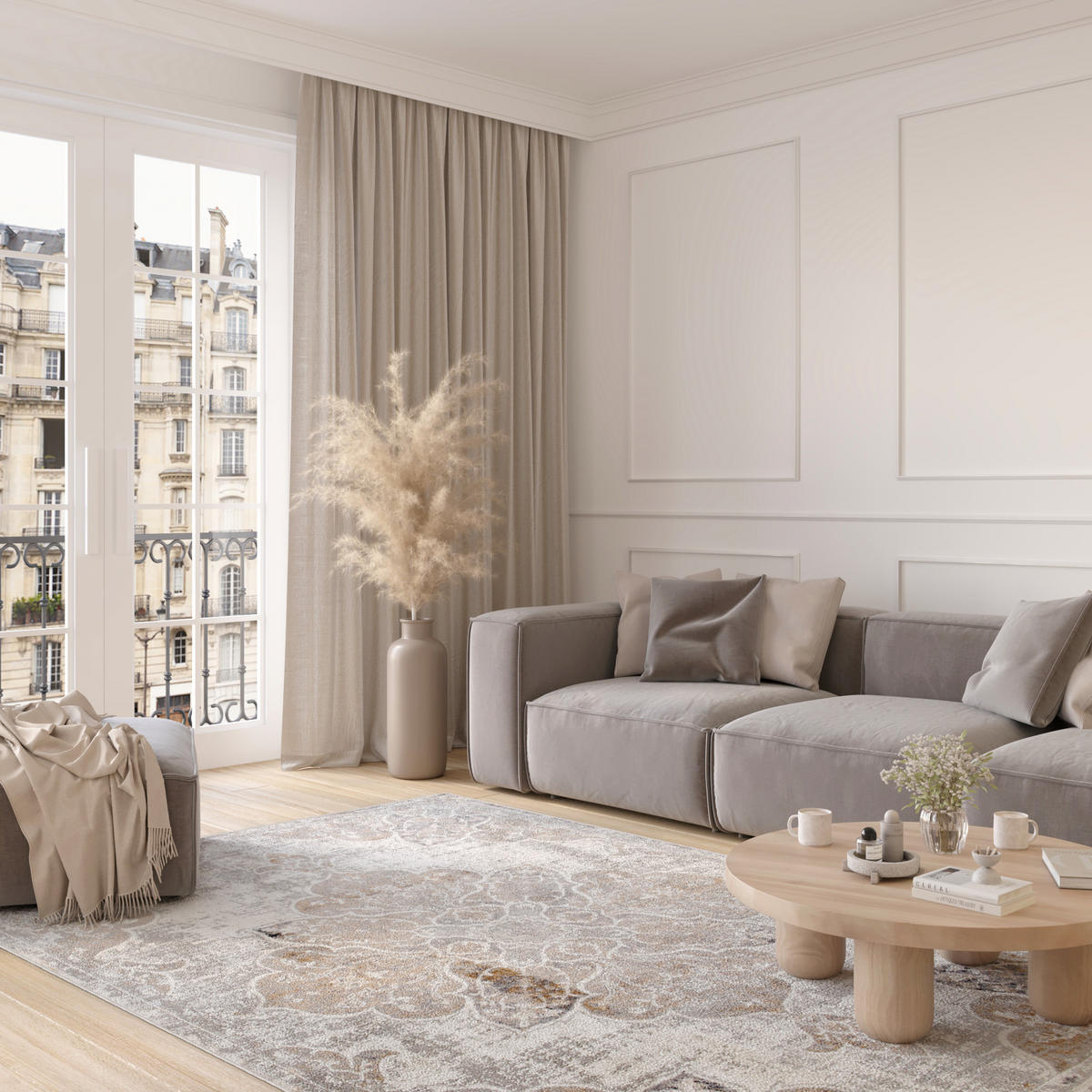 TEPPICH VALLEY Grau Beige 200/300 cm - Beige, Textil (200/300cm) - Tapiso