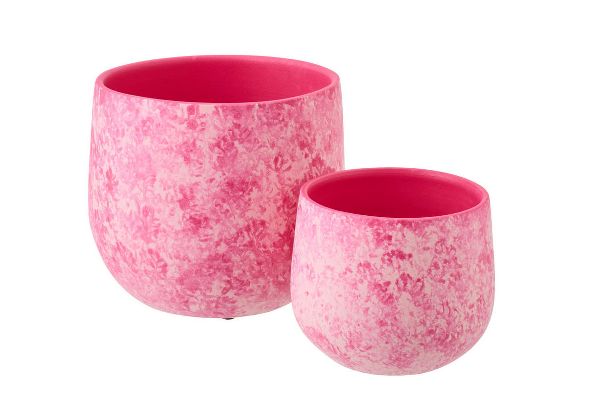 BLUMENTOPF RW Rosa - Pink, Keramik (23/20cm) - J-Line