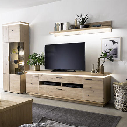 Nepřímé osvětlení obývací stěny inspirace