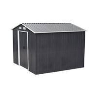SCHREBERGARTENHAUS - 247 cm x 247 cm - metall - anthrazitgrau Manso - Anthrazit, Metall (247/170/247cm) - Vente-Unique