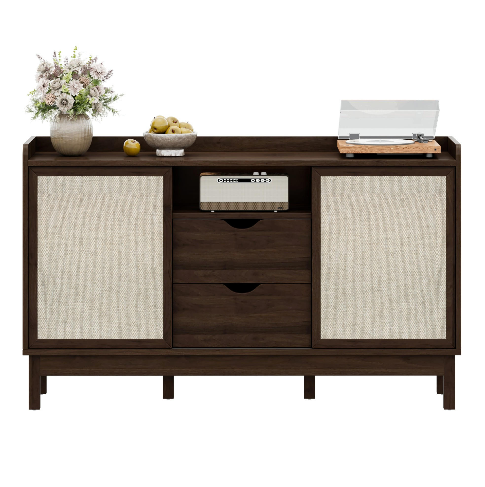 SIDEBOARD 150/39,5/80 cm in Natur mit Schiebetüren und 2 Schubladen - Naturfarben, Holzwerkstoff (150/80/39.5cm) - Flora Grace