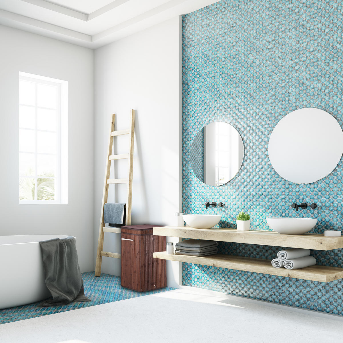 WÄSCHEKORB - Braun, Holz/Textil (36/63/36cm) - Relaxdays