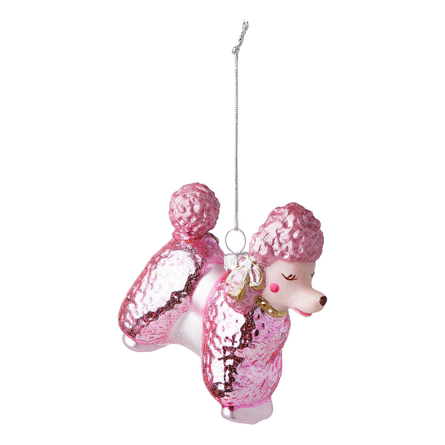 BAUMANHÄNGER Hang On Pudeldame - Rosa, Glas (4.5/10/12cm) - Butlers