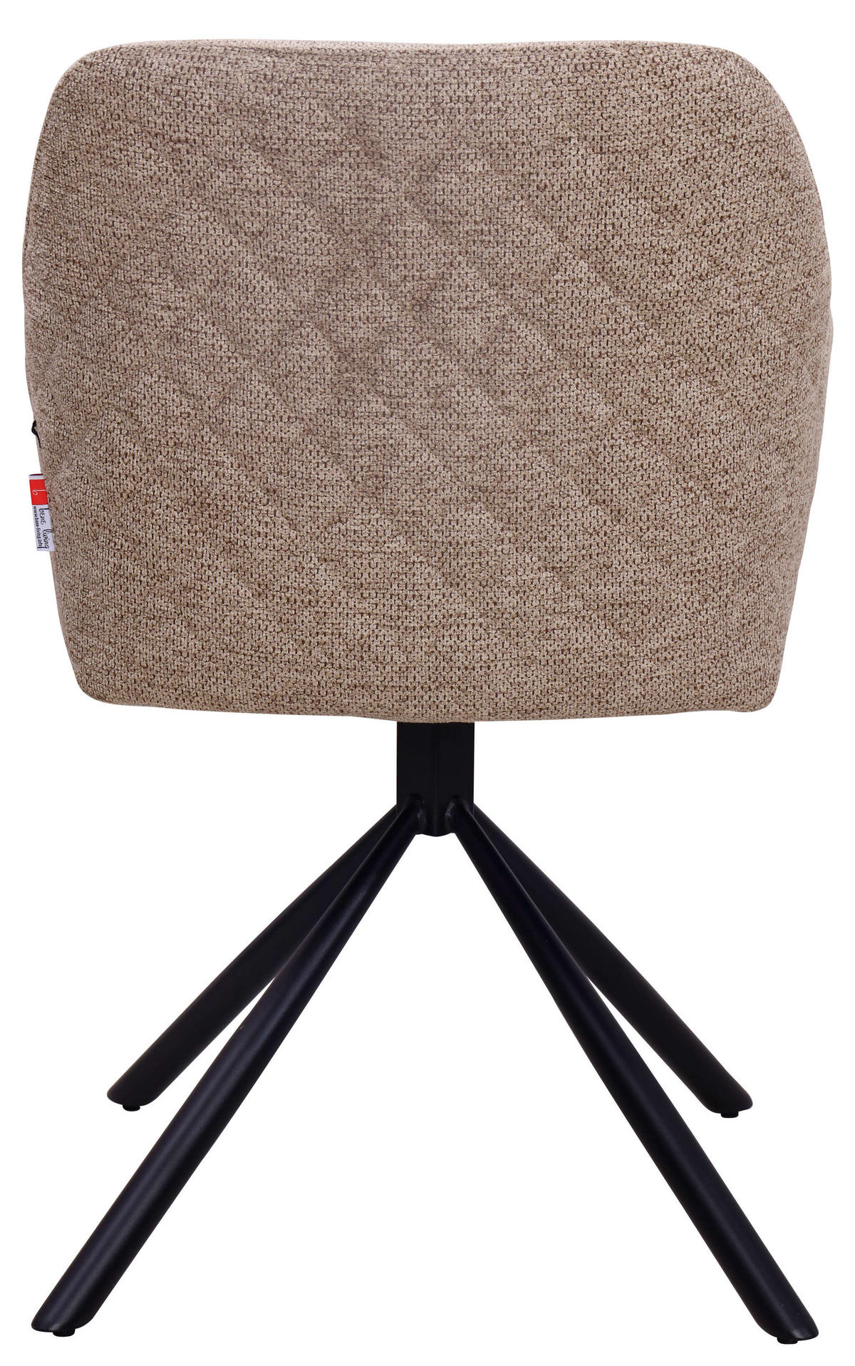 ESSZIMMERSTUHL Cuneo - Schwarz/Braun, Textil/Metall (56/85/60cm) - Mr. Deko