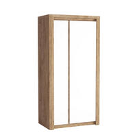 DREHTÜRENSCHRANK VARUS 98/197/59 cm 2-türig Eichefarben - Eichefarben/Weiß, Holzwerkstoff (98/197/59cm) - MASSENO
