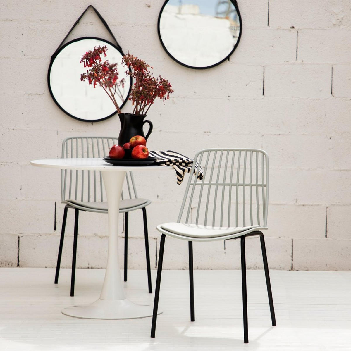 STUHL FÜR DRAUSSEN Erica Grau 45 cm x 82 cm - Grau, Kunststoff (45/82/54cm)