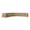 ECKSOFA Chesterfield Lexi Beige Samt - Beige/Goldfarben, Holz/Textil (323/323cm) - S-Style Möbel
