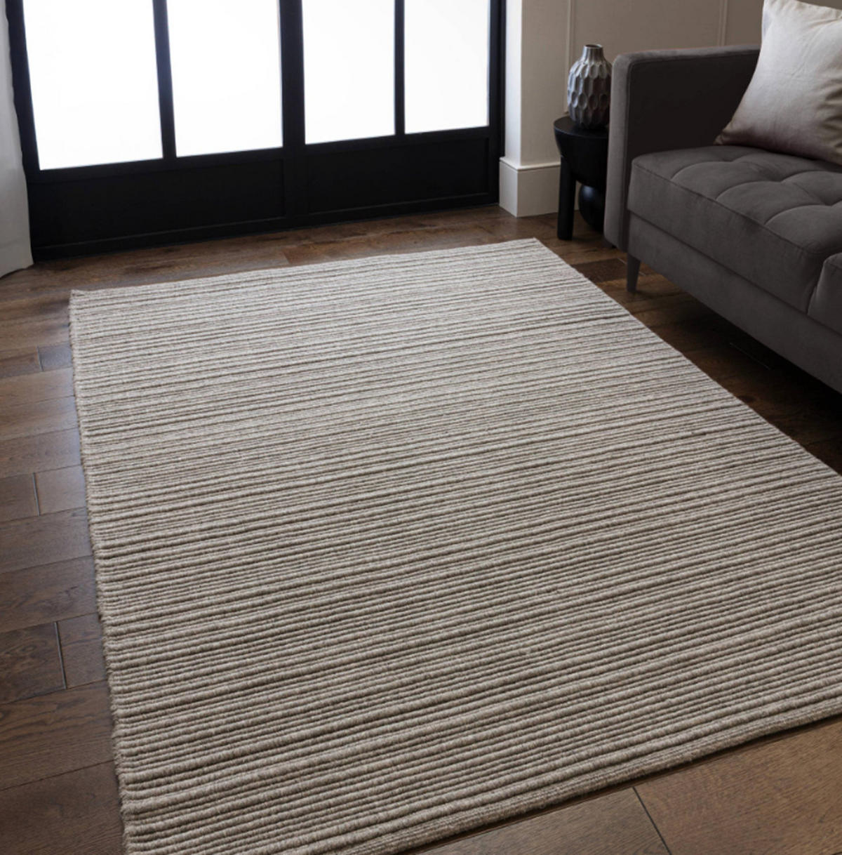 TEPPICH Wohn-/Schlafzimmer Flachgewebe TORRENTO Grau 120x170 cm - Grau, Naturmaterialien (120/170cm) - Novatrend