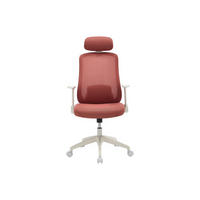 BÜROSESSEL - 64 x 63 - stoff - terracotta, weiß Zyliro - Weiß, Textil (64/117/63cm) - Vente-Unique