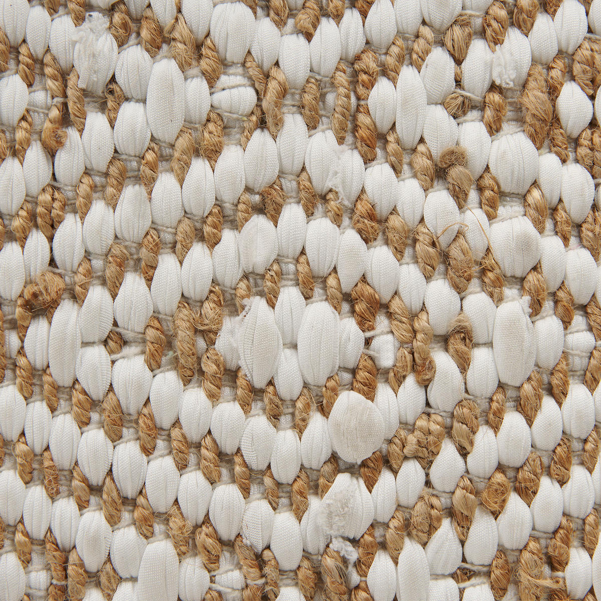 POUF Beige Maski - Beige/Weiß, Naturmaterialien (60/30/60cm) - Beliani