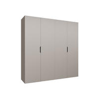 DREHTÜRENSCHRANK Malaga 200 - Kaschmir, Holzwerkstoff (200/202/52cm) - MIRJAN24