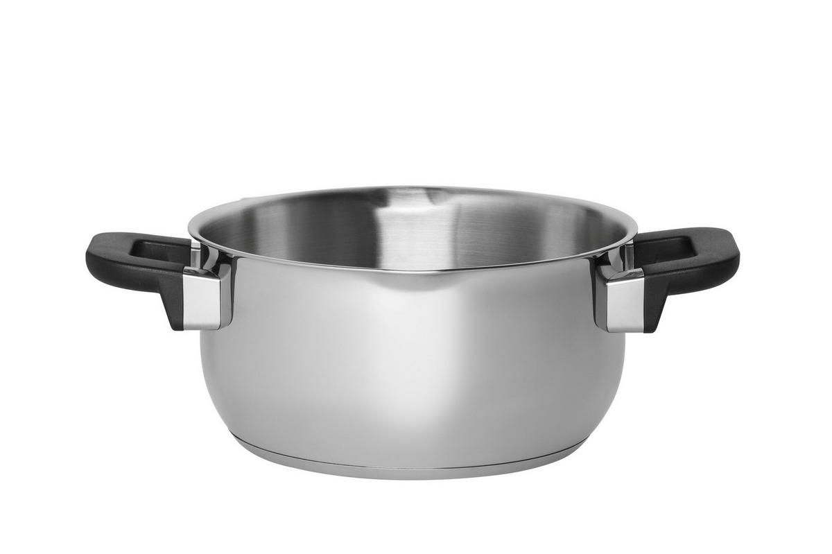 EDLESTAHLTOPF Ø 20 cm - Silberfarben, Metall (20cm)