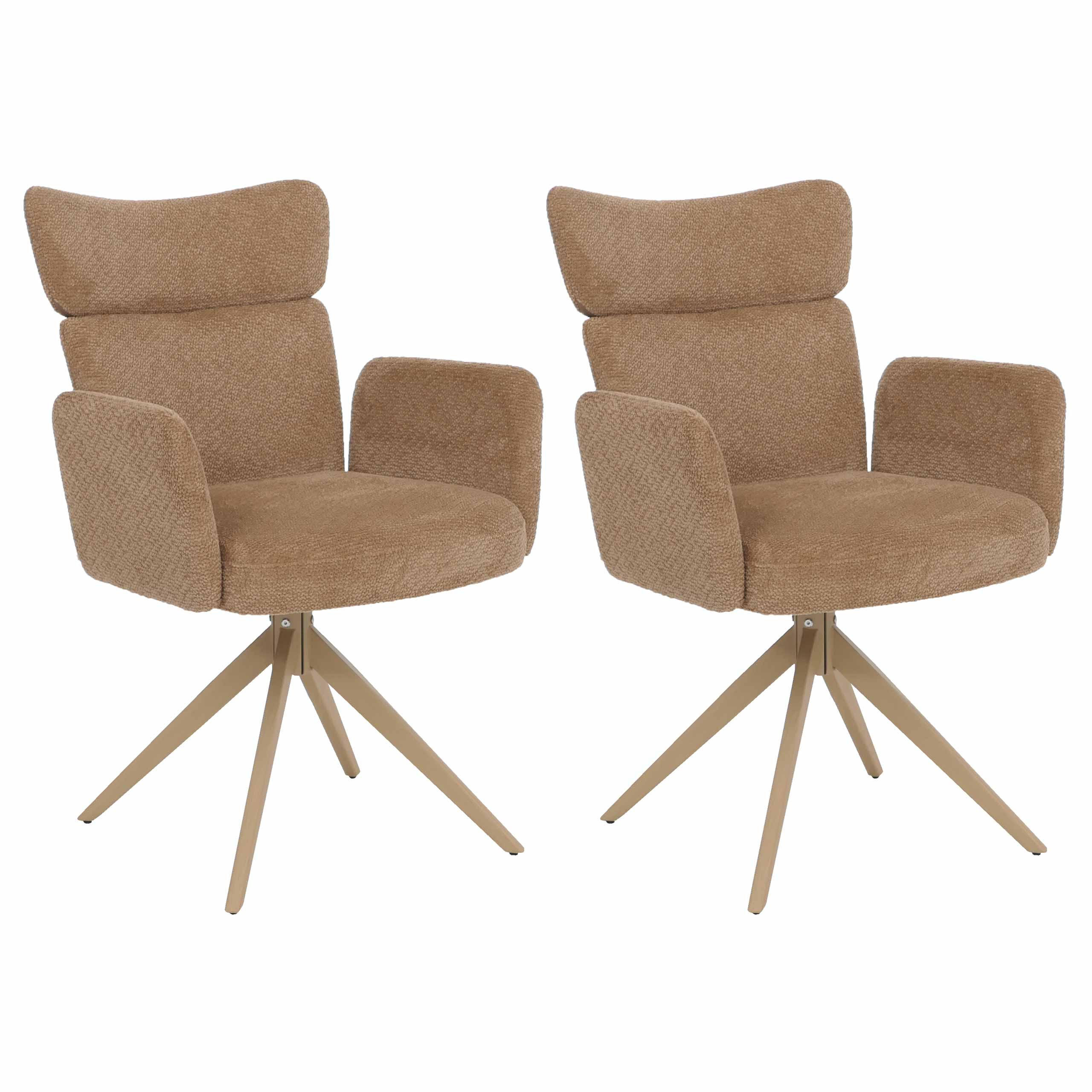 JEDÁLENSKÁ STOLIČKA Svetlohnedá - svetlohnedá, textil (63/92/58cm) - MCW