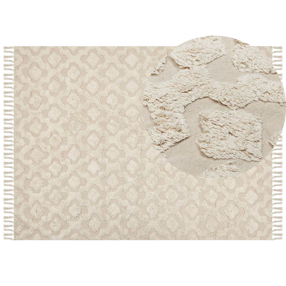 KURZFLOR-TEPPICH Aksaray 230/160 cm - Beige, Textil (160/230cm) - Beliani