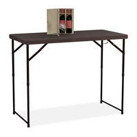 GARTENTISCH - Braun, Metall (60/120/74cm) - Relaxdays