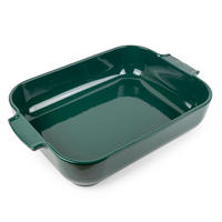AUFLAUFFORM Keramik Appolia 40cm Rechteckig Waldgrün Spülmaschinenfest - Grün, Keramik (27.2/40/8.3cm) - PEUGEOT