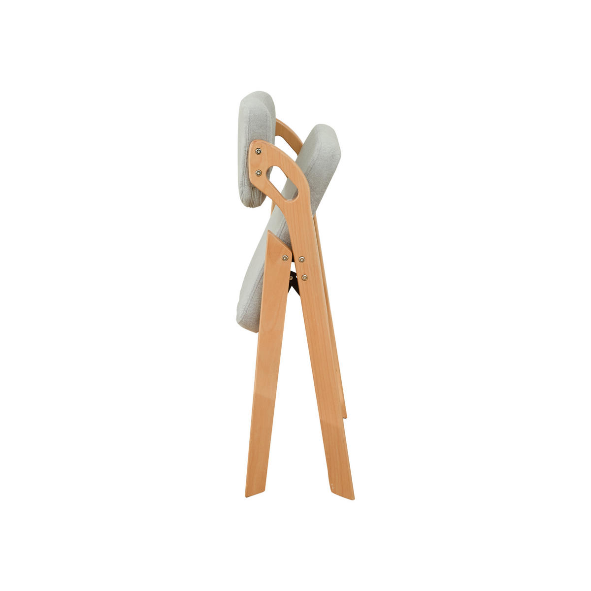KLAPPSTUHL DE-36858 2er-Set mit Buchenholzgestell Grau - Grau, Holz (52/77/59cm) - ComfortXL