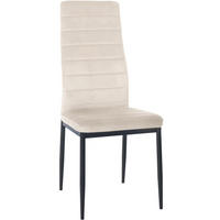 STUHL Samt creme - Creme, Textil/Metall (41.5/99/40cm) - CLP