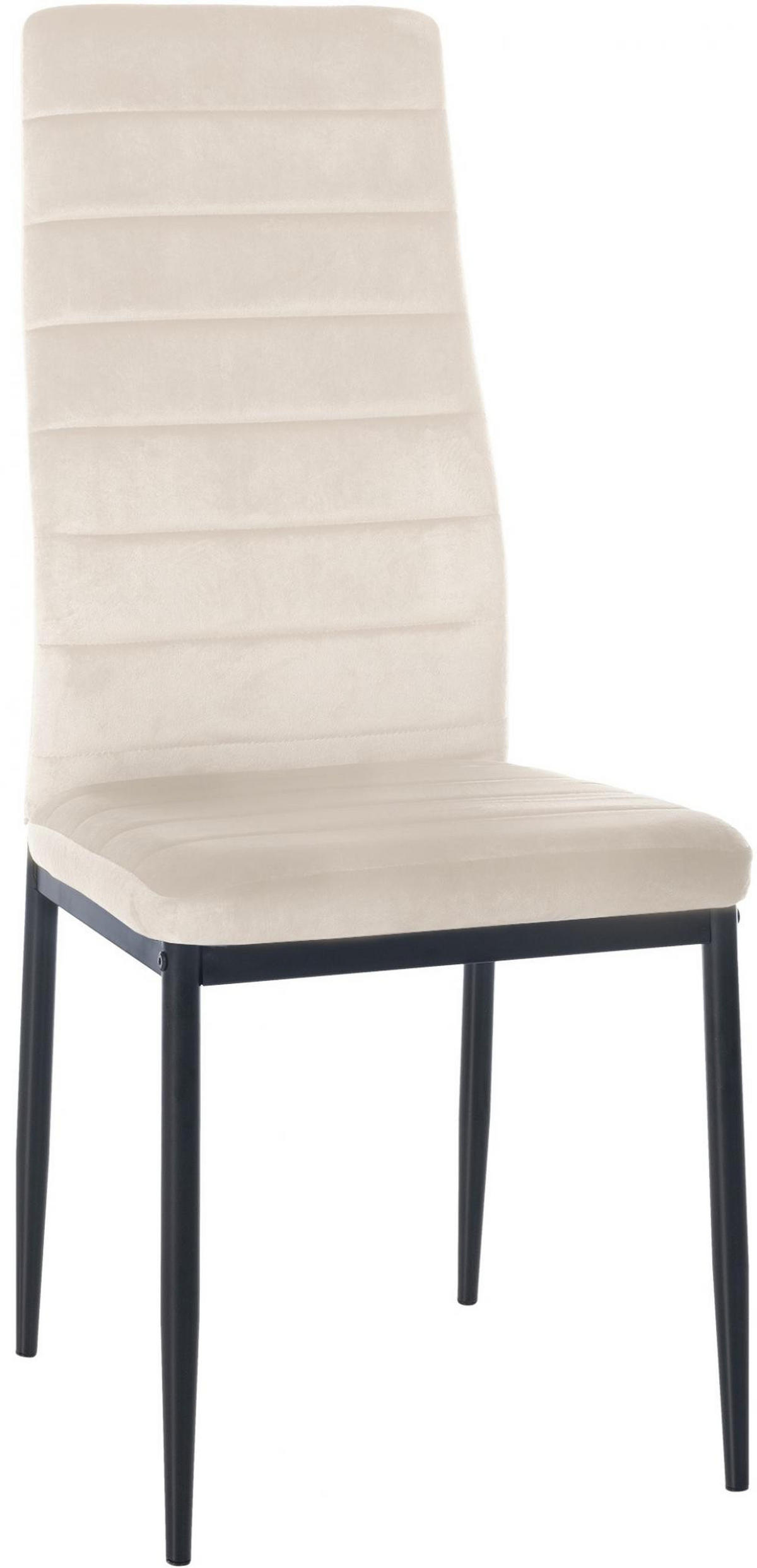 STUHL Samt creme - Creme, Textil/Metall (41.5/99/40cm) - CLP