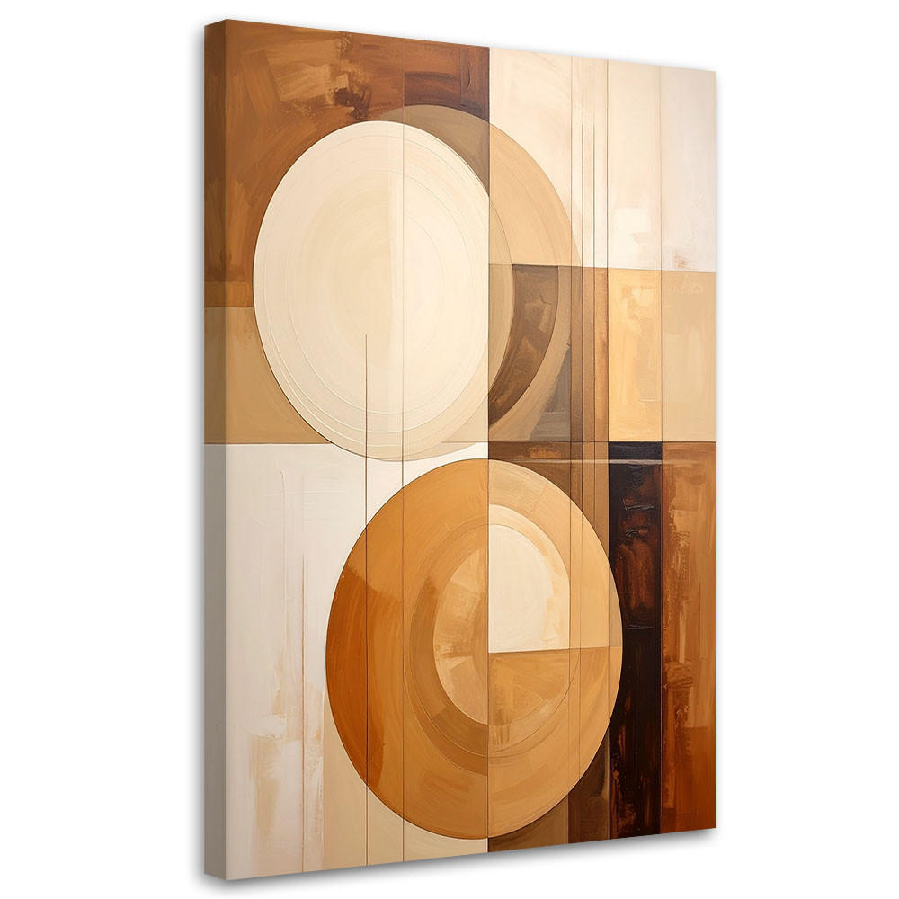 LEINWANDBILD 3D und geometrisch 60x90cm - Beige, Textil (60/90cm) - Feeby