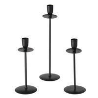 KERZENSTÄNDER Metall Chesil 20/26/30 cm 3er-Set - Schwarz, Metall (8.3/30/8.3cm) - Boltze Home