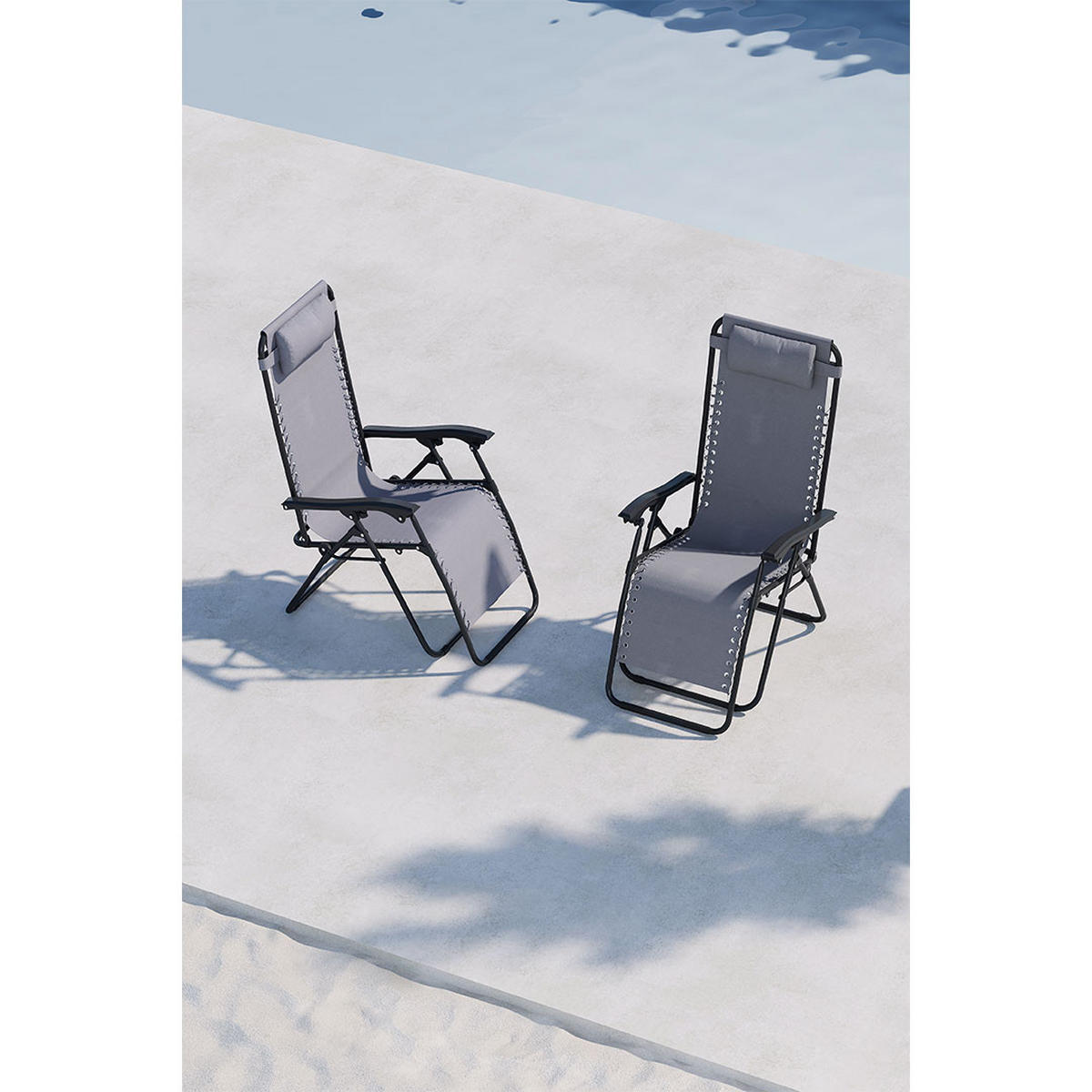 LIEGESTUHL, Vulcano, Stühle Grau, Stahl, 64 x 156 x 85 cm - Grau, Metall (64/85/156cm) - ebuy24