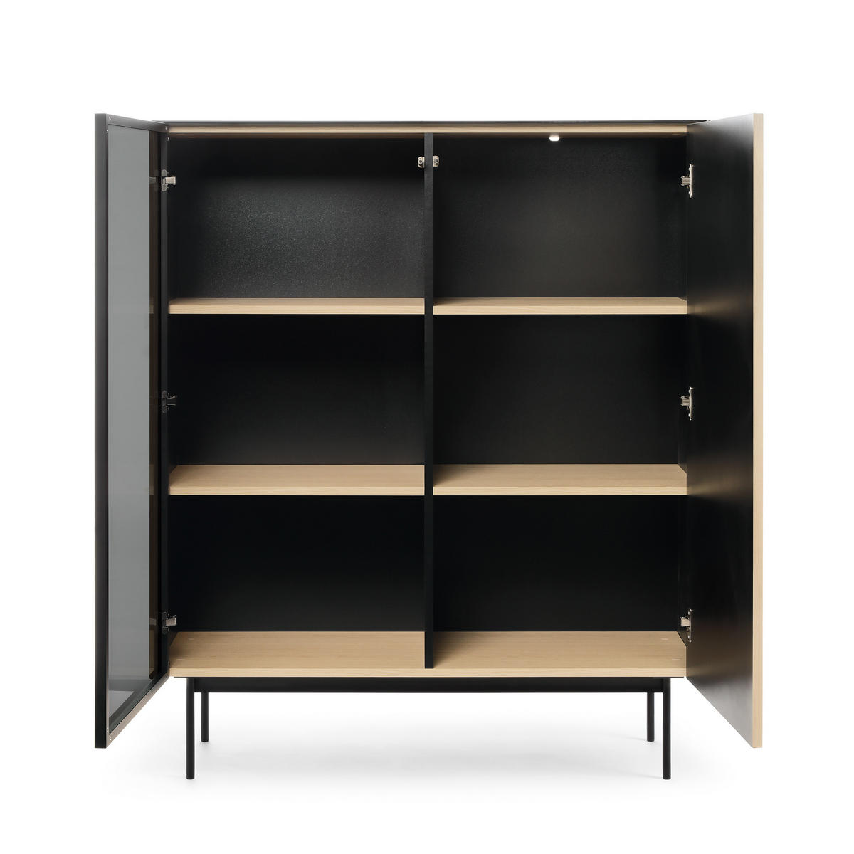 VITRINE OLDEN WIT1 Glasplatte Eiche - Eichefarben, Glas/Holzwerkstoff (107/126/39cm) - Komodee