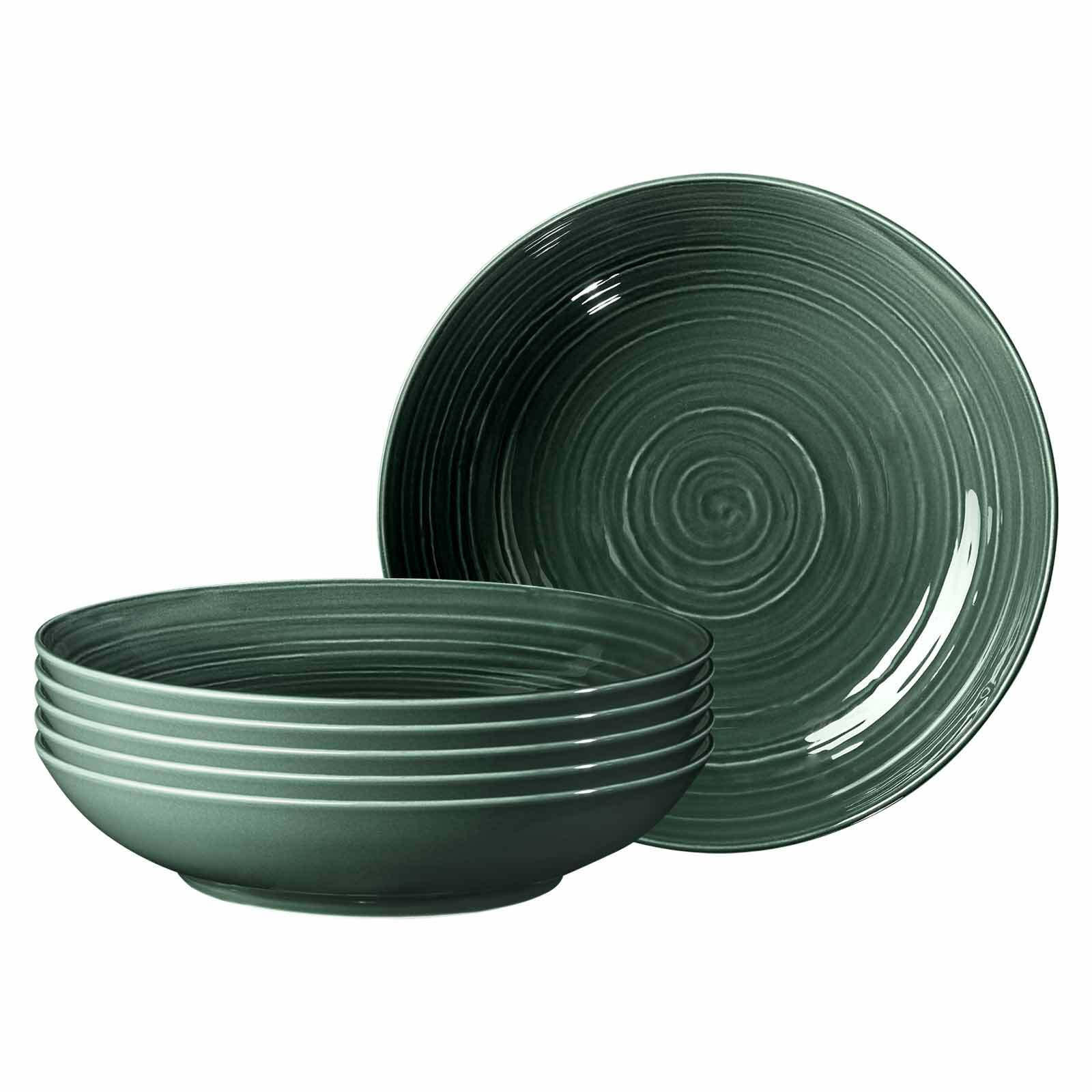 PASTATELLER Terra Moosgrün ø 26 cm 6er Set - Dunkelgrün, Keramik (26cm) - Seltmann Weiden