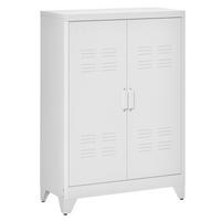 AKTENSCHRANK DE-14482 2 Türen mit verstellbaren Böden Weiß - Weiß, Metall (33/110/75cm) - ComfortXL