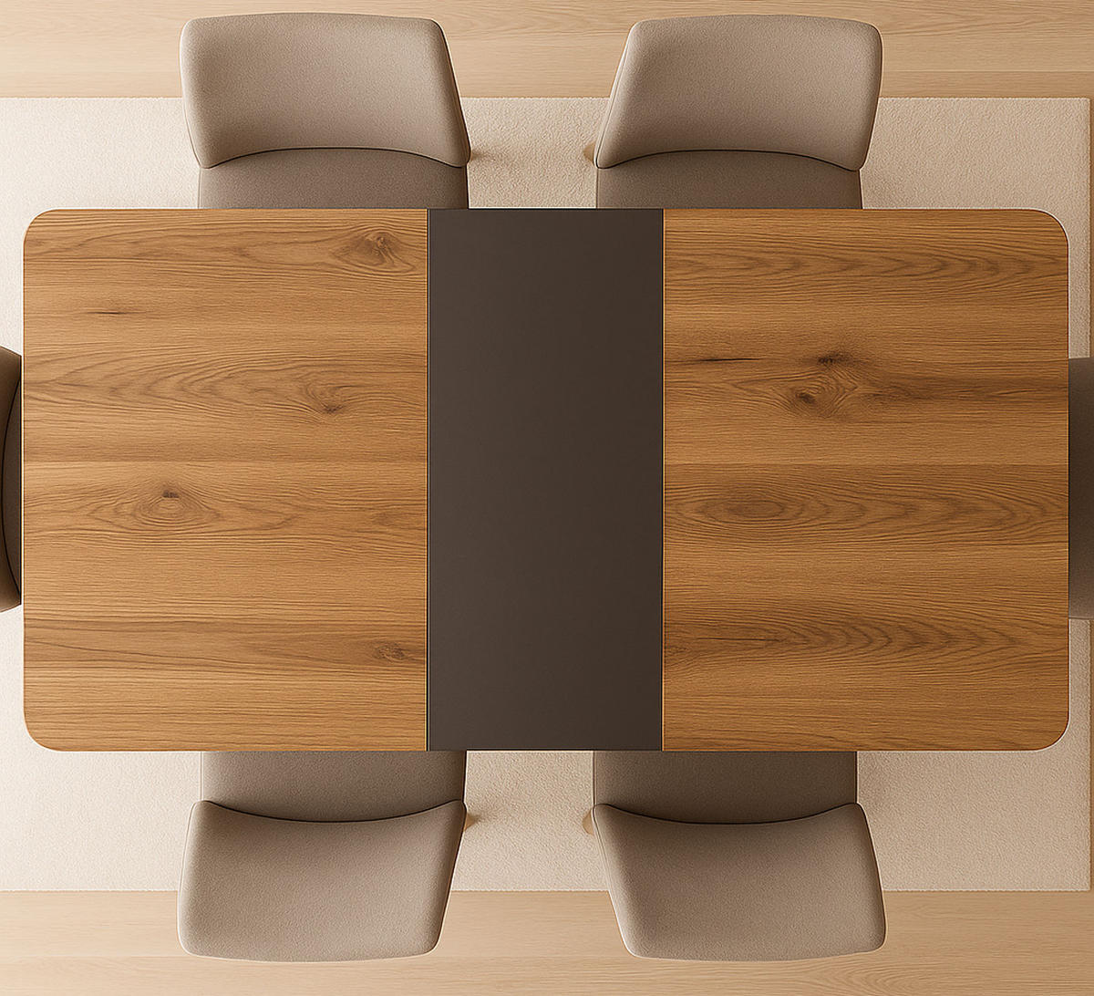 ESSTISCH Platon Wotan Eiche / braun 136-176 / 80 / 76cm - Eiche Wotan/Braun, Holz/Holzwerkstoff (80/136/76cm) - Feldmann-Wohnen