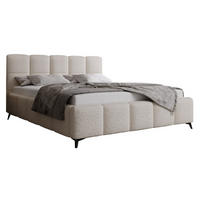 DOPPELBETT 140x200 mit Bettkasten Kastilo, Boucle, Creme - Creme, Holz/Textil (140/200cm) - Emporius