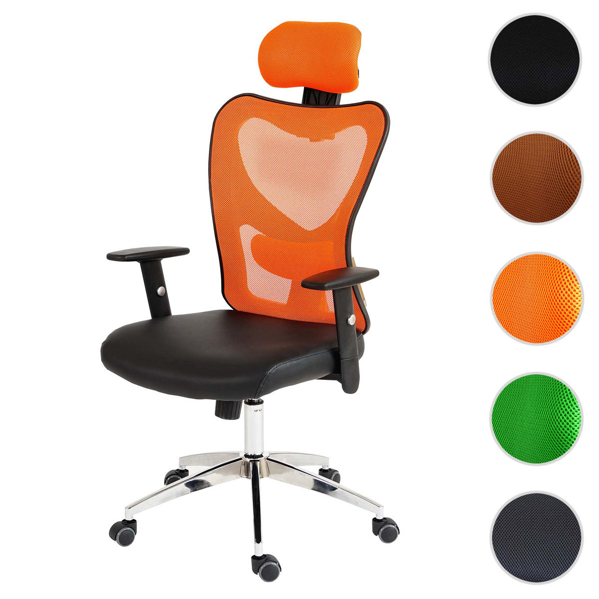 PROFI-BÜROSTUHL Orange - Orange, Textil (67/136/71cm) - MCW