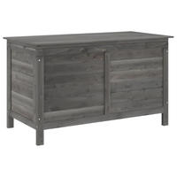 GARTENTRUHE Anthrazit 99x49,5x58,5 cm Massivholz Tanne - Anthrazit, Holzwerkstoff (99/58.5/49.5cm) - furnicato
