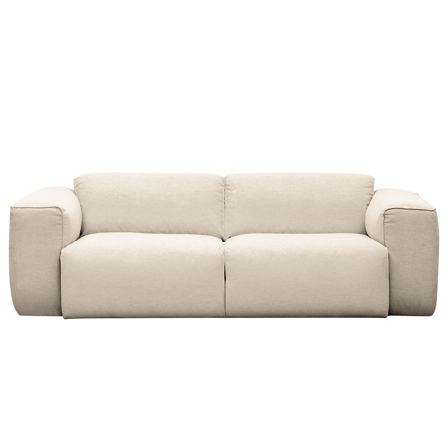 2-SITZER SOFA - Beige/Schwarz, Kunststoff/Textil (220/71/102cm) - home24
