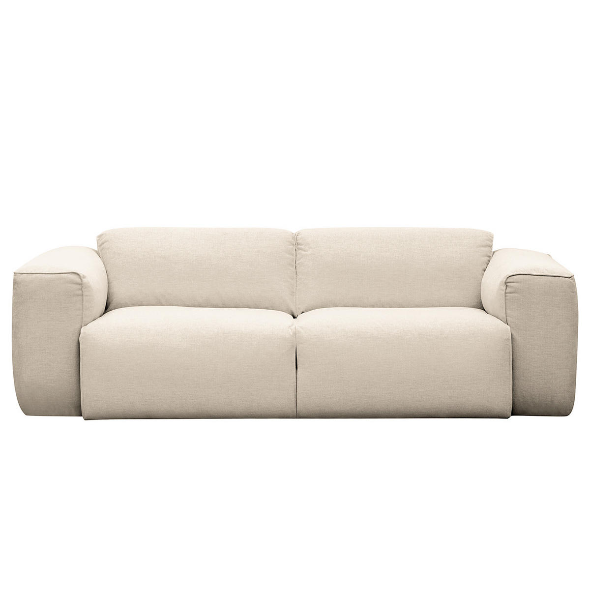 2-SITZER SOFA - Beige/Schwarz, Kunststoff/Textil (220/71/102cm) - home24