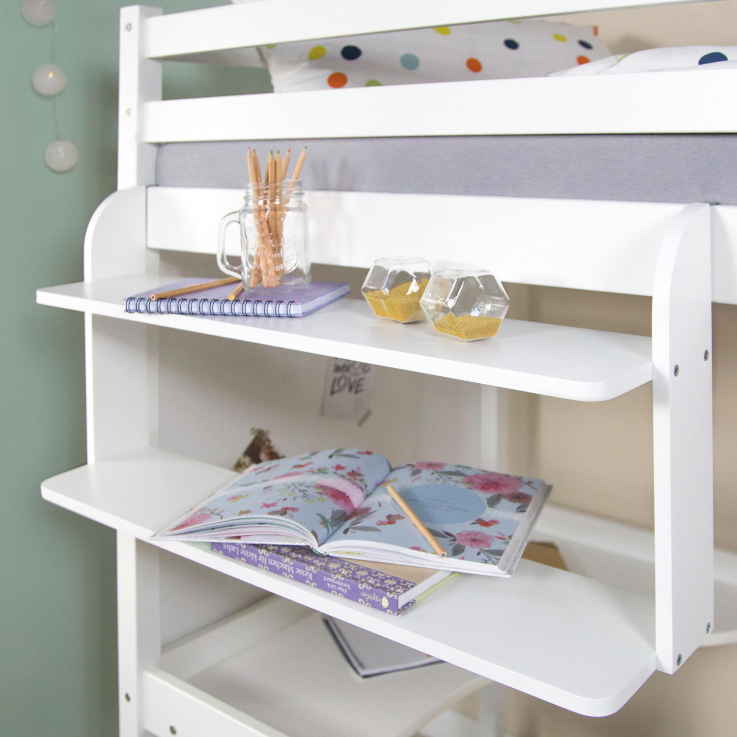 HOCHBETT Einhängeregal weiß - Weiß, Holz (83/40/18cm) - Homestyle4u
