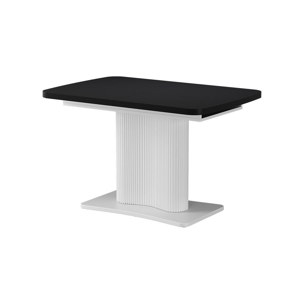 JÍDELNÍ STŮL Fenaro Černá/bílá 120 x 80 cm roztažitelný - bílá/černá, kompozitní dřevo (80/120/77.4cm) - Vicco