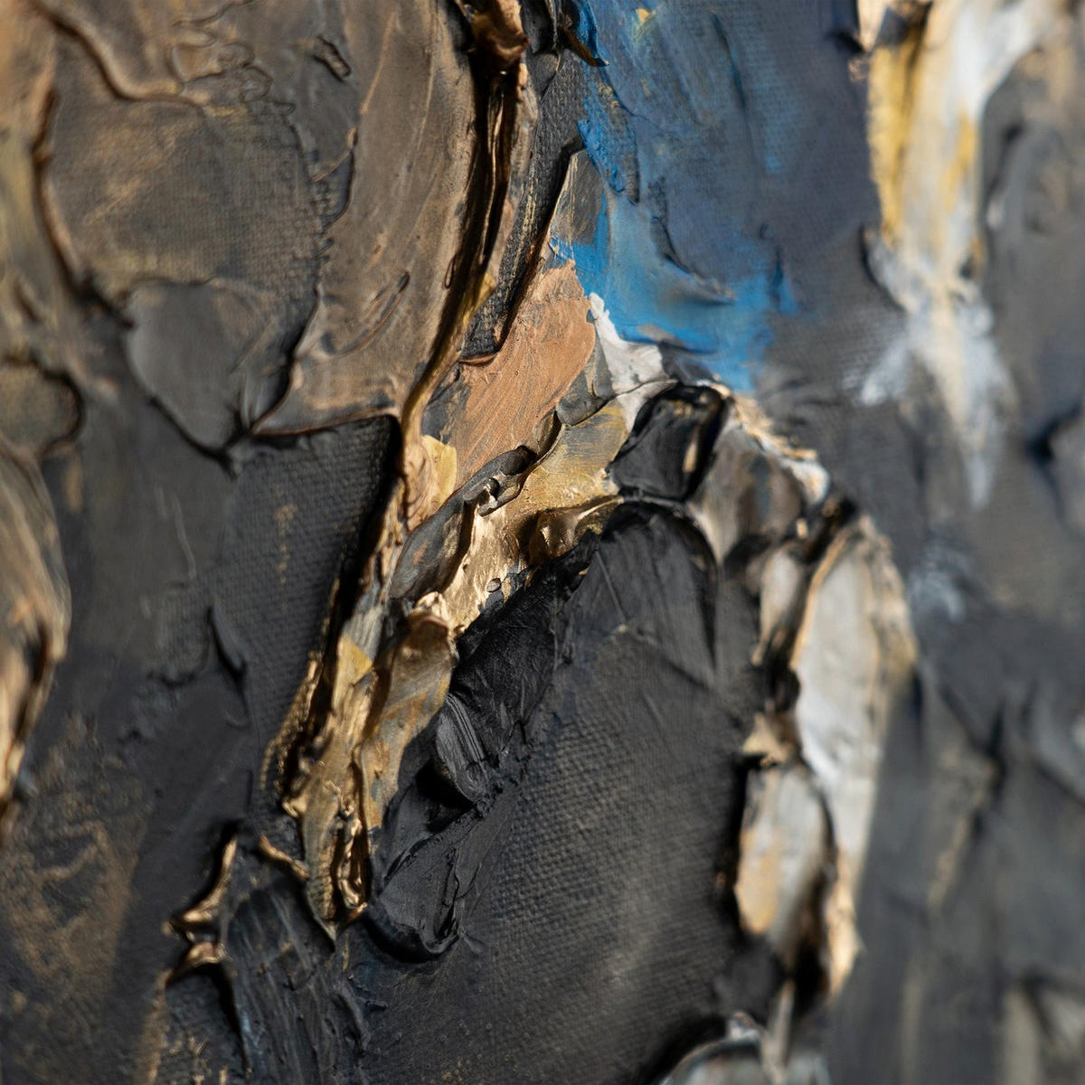 GEMÄLDE Elegante Abstraktion II Schattenfugenrahmen Schwarz 180x120 cm - Schwarz, Holz (180/120cm) - YS-art gallery