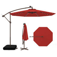 HÄNGESCHIRM Rot - Weinrot, Textil (300/300cm) - COSTWAY