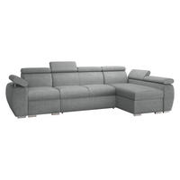ECKSOFA Boston LCP, Seite: Rechts 1P(65)+2R+LCP - Dunkelgrau/Silberfarben, Holz/Textil (320/170cm) - MIRJAN24