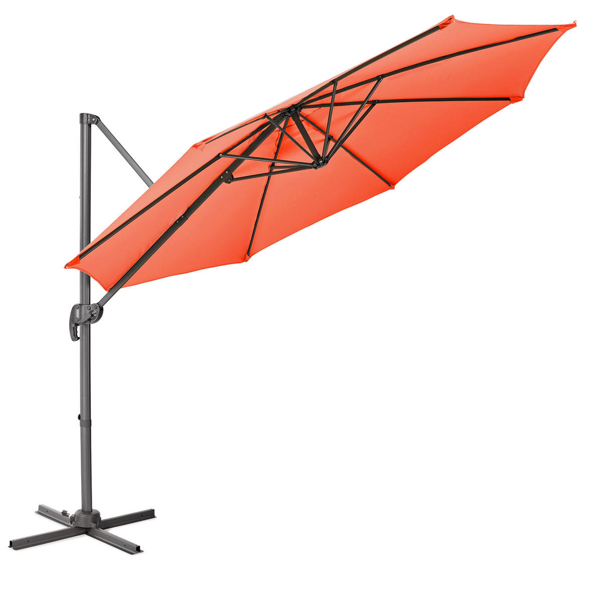 AMPELSCHIRM 3m Orange (3er Set) - Orange, Textil (290/290cm) - SVITA
