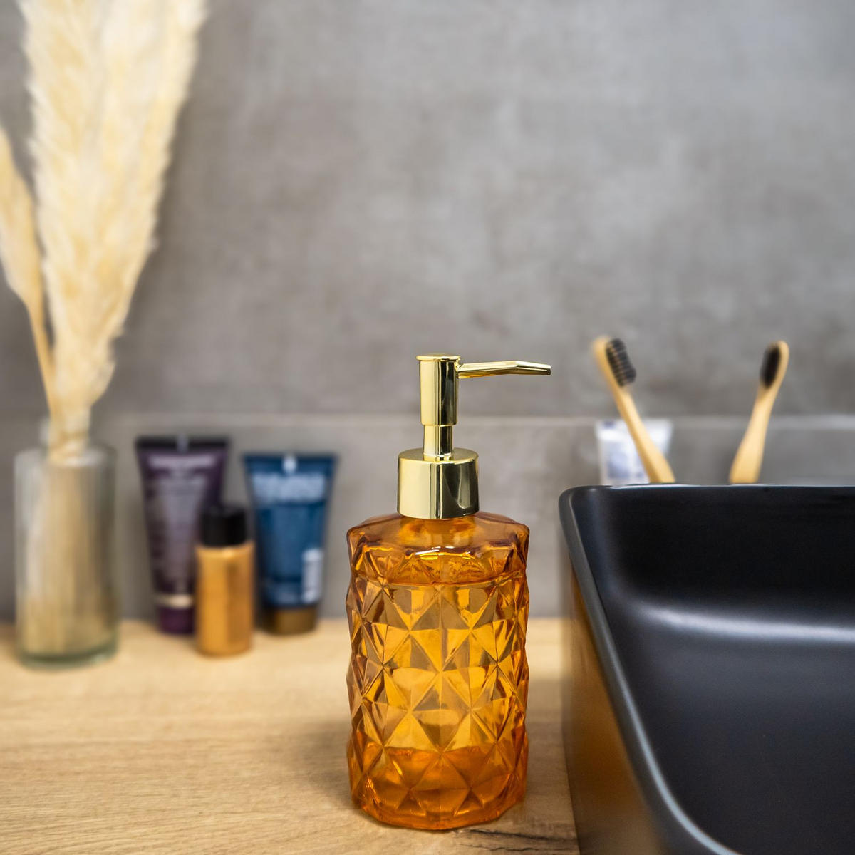 SEIFENSPENDER 310ml - Orange, Glas (7.2/18.2/8.2cm) - Intirilife