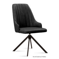 ESSZIMMERSTUHL drehbar (8er-Set) Denise 52x91x60 Schwarz/Anthrazit - Anthrazit/Schwarz, Kunststoff (60/91/52cm) - 58aufmkessel